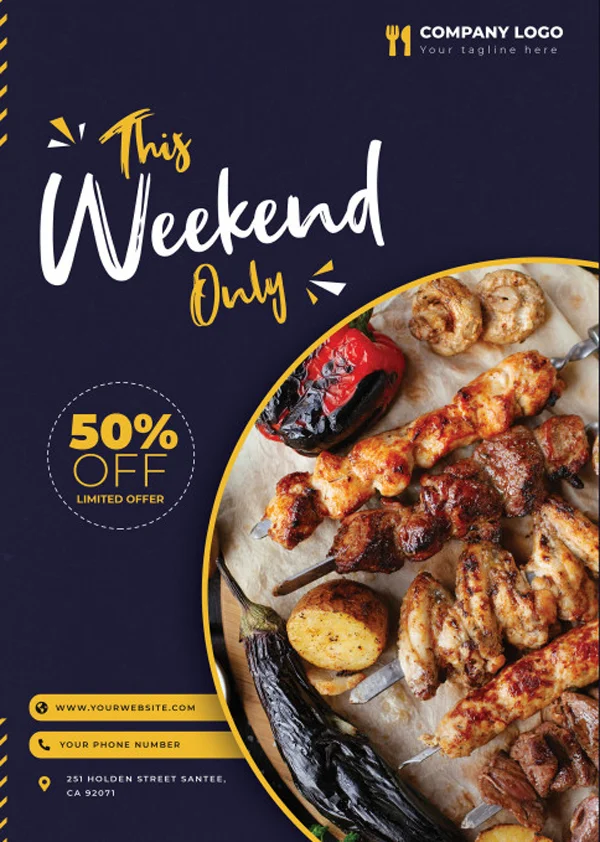 Collection Of Attractive And Eye-Catching Restaurant Flyers 