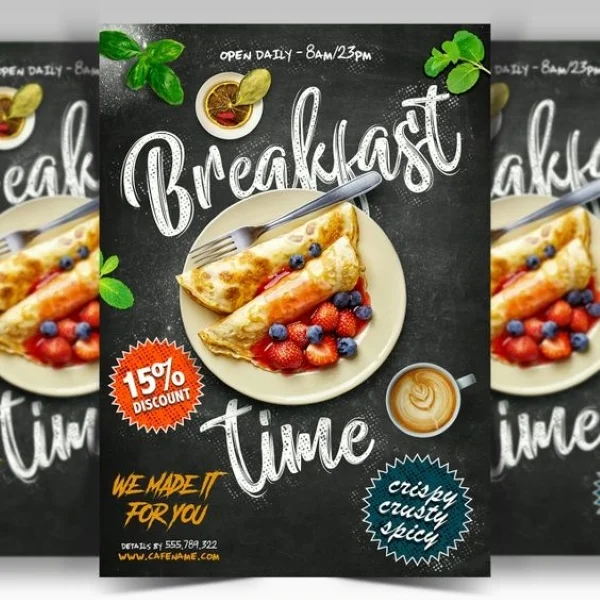 Collection Of Attractive And Eye-Catching Restaurant Flyers 