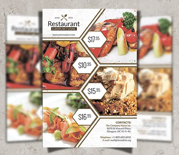 Collection Of Attractive And Eye-Catching Restaurant Flyers 