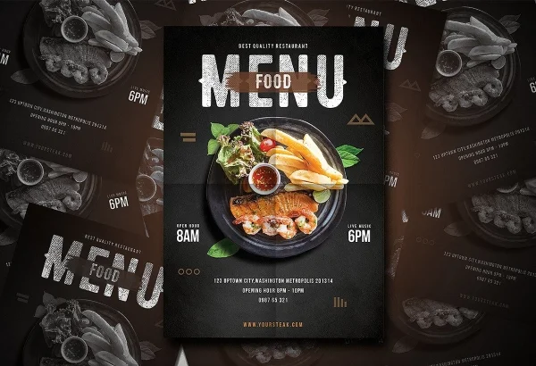 Collection Of Attractive And Eye-Catching Restaurant Flyers 