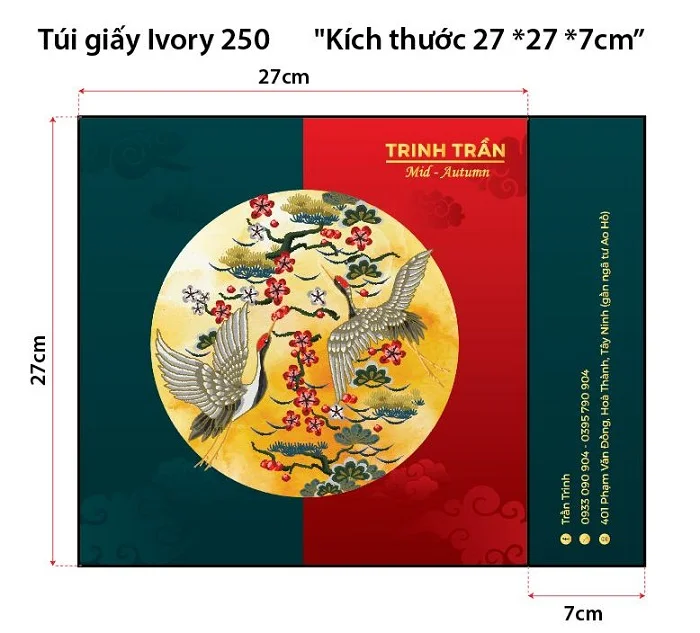 Review hộp bánh trung thu cao cấp Hạc Trắng của thương hiệu Trinh Trần 