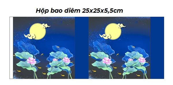 Review mẫu hộp bánh trung thu in chung Sen Thu ấn tượng độc đáo