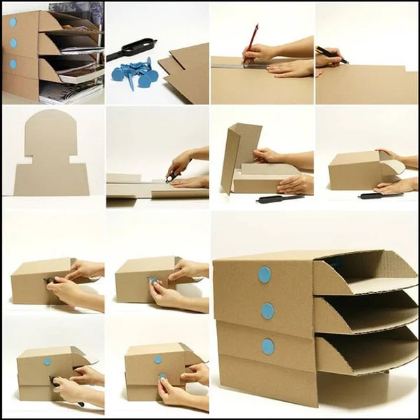 10+ cách tái chế thùng carton cũ đơn giản, dễ làm tại nhà