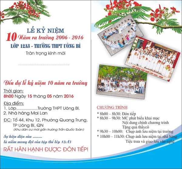 Tham khảo ngay những mẫu thiệp mời họp lớp đẹp, độc đáo, chất lượng
