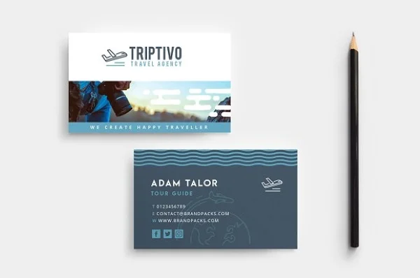 Top 10+ Unique And Modern Business Cards For Tourism Industry