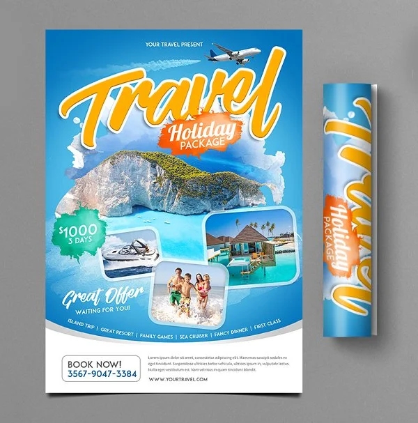 10+ Appealing And Eye-Catching Travel Leaflet Designs Today