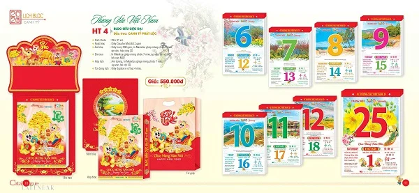Bảng báo giá in lịch Tết uy tín, dễ dàng tham khảo