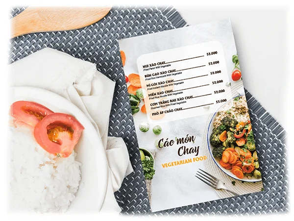 Bảng giá thiết kế menu - Địa chỉ thiết kế menu uy tín, chất lượng 
