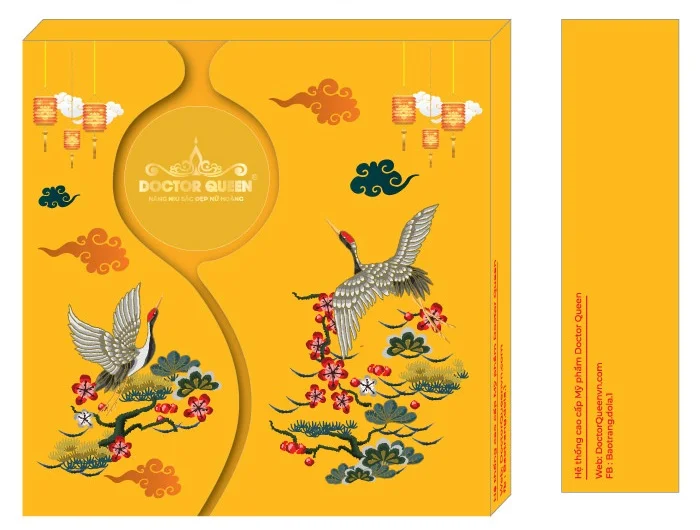 Tri ân khách hàng với mẫu hộp bánh trung thu Doctor Queen quý tộc