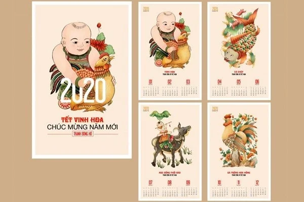 Những mẫu lịch treo tường đẹp được sử dụng rộng rãi nhất hiện nay