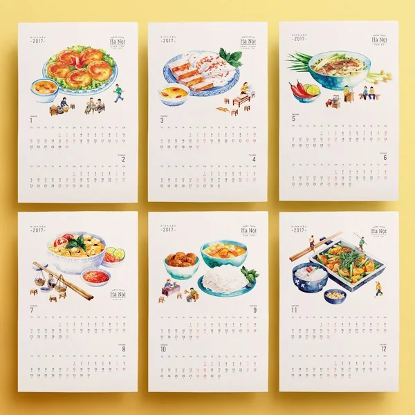 Những mẫu lịch treo tường đẹp được sử dụng rộng rãi nhất hiện nay