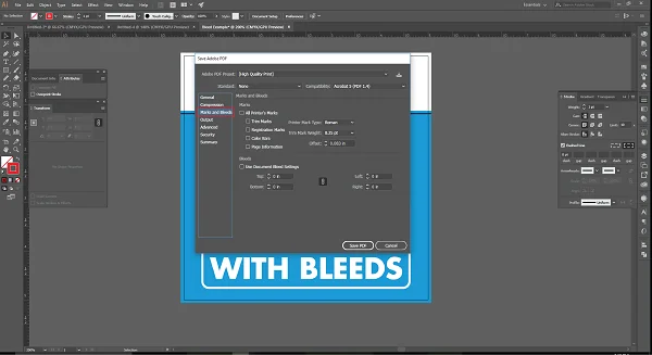 Requirements for the design file to meet printing standards