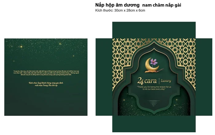 Tìm hiểu hộp bánh trung thu nắp nam châm cao cấp của 24 Cara