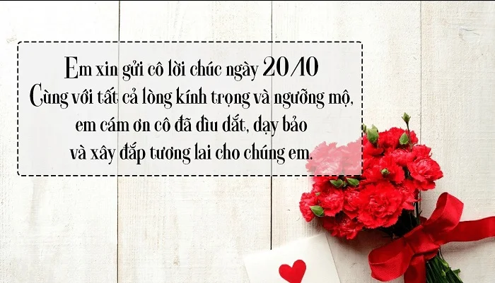 Tổng hợp những lời chúc 20/10 ý nghĩa dành cho cô giáo