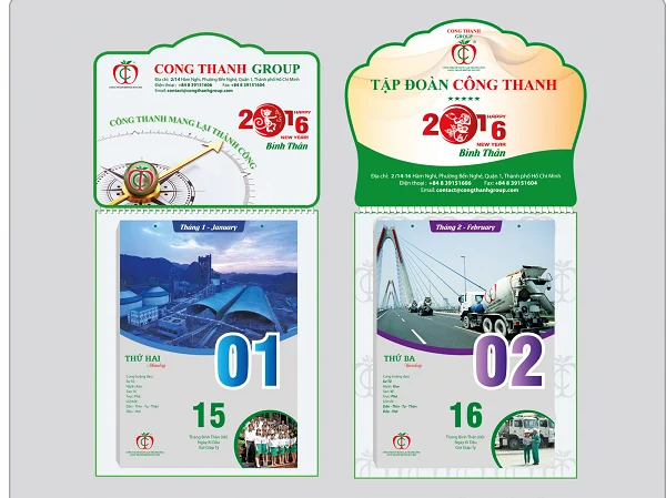 Chuyên thiết kế lịch độc quyền sáng tạo, độc đáo và ấn tượng