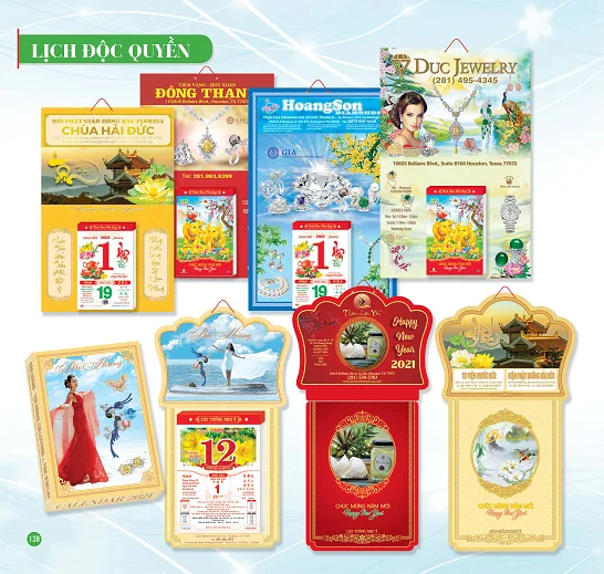 Mẫu lịch Tết 2021 tham khảo