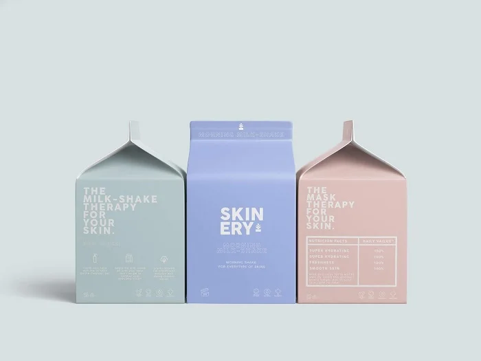Hút mắt với mẫu thiết kế bao bì mỹ phẩm đơn sắc của SKINERY