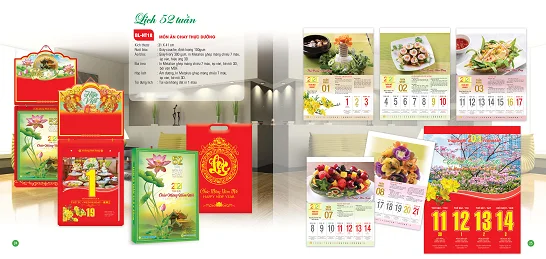 Mẫu lịch bloc 52 tuần tham khảo