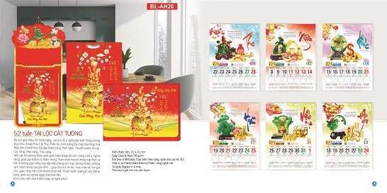 Mẫu lịch bloc 52 tuần tham khảo