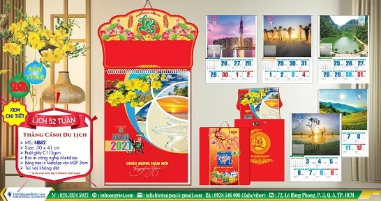 Mẫu lịch bloc 52 tuần tham khảo