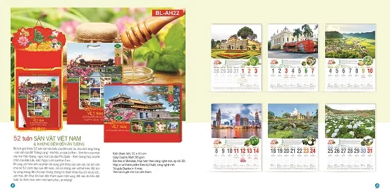 Mẫu lịch bloc 52 tuần tham khảo