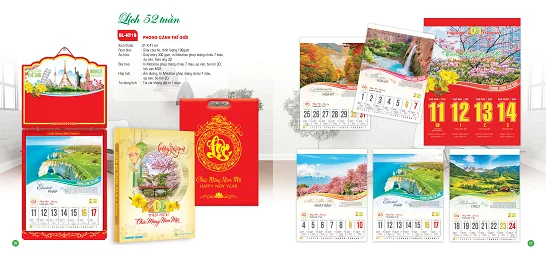 Mẫu lịch bloc 52 tuần tham khảo
