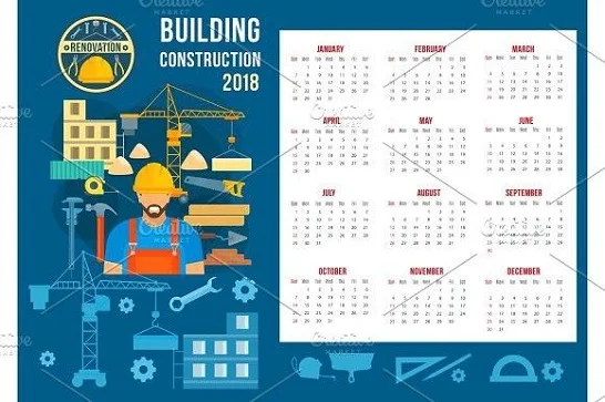 Lịch để bàn ngành Xây dựng