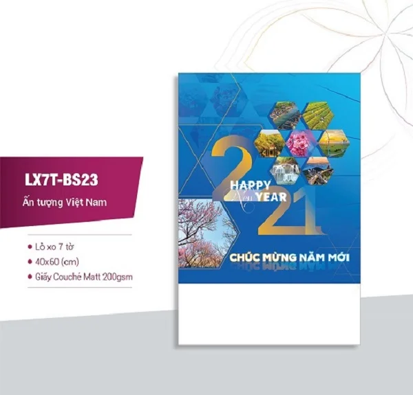 Lịch treo tường 7 tờ