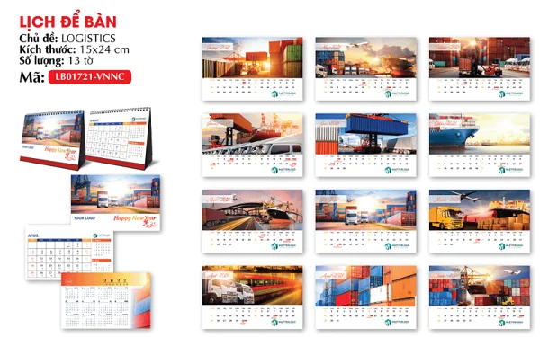 Mẫu lịch tết ngành vận tải 