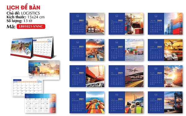 Mẫu lịch tết ngành vận tải 