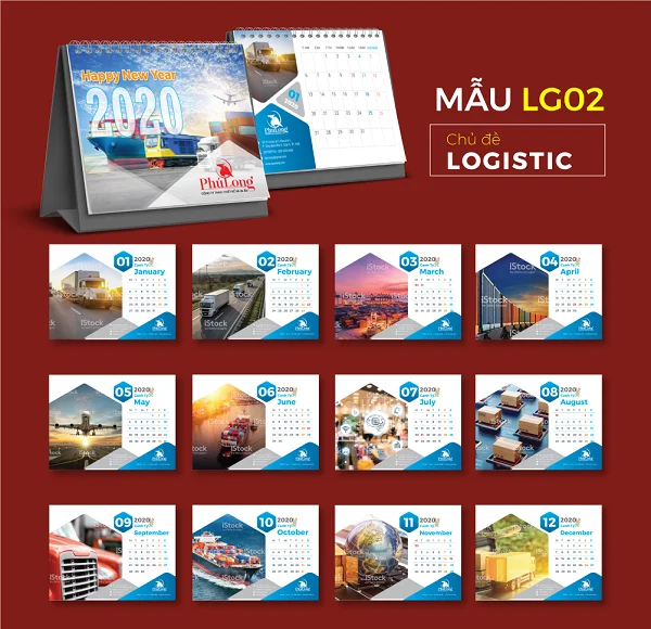 Mẫu lịch tết ngành vận tải 