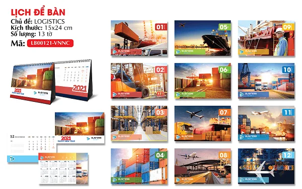 Mẫu lịch tết ngành vận tải 