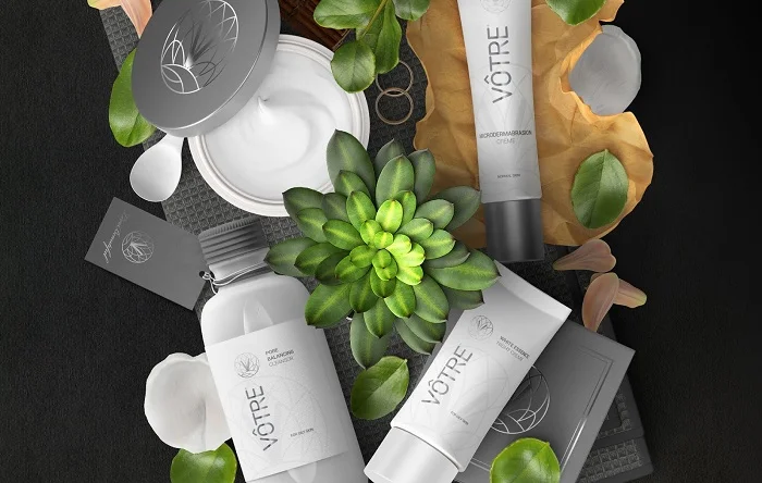 Sắc trắng tinh khôi đầu đông với mẫu thiết kế và in ấn bao bì VÔTRE SKINCARE
