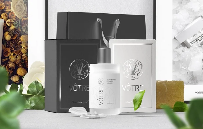 Sắc trắng tinh khôi đầu đông với mẫu thiết kế và in ấn bao bì VÔTRE SKINCARE