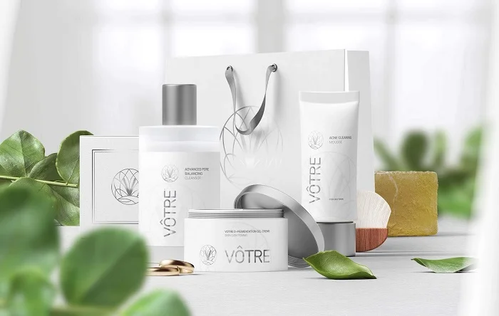 Sắc trắng tinh khôi đầu đông với mẫu thiết kế và in ấn bao bì VÔTRE SKINCARE
