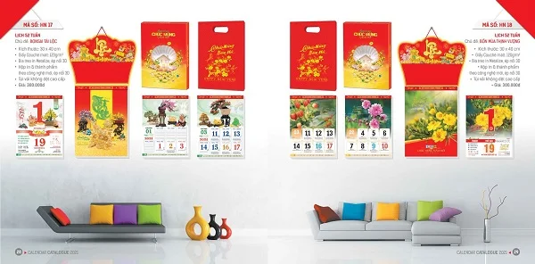 Những mẫu lịch bloc siêu cực đại Tân Sửu đẹp, độc đáo nhất hiện nay