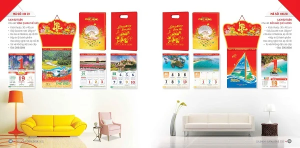 Những mẫu lịch bloc siêu cực đại Tân Sửu đẹp, độc đáo nhất hiện nay