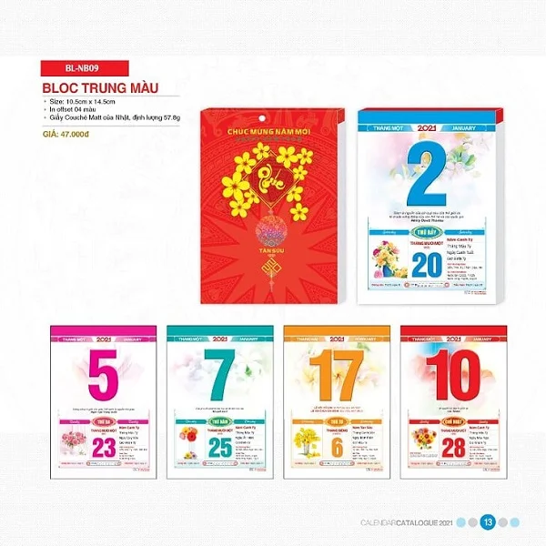 Những mẫu lịch bloc trung sáng tạo và độc đáo nhất trong năm 2021