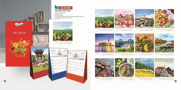 Những mẫu lịch tết chủ đề quê hương đất nước thân thương và ý nghĩa