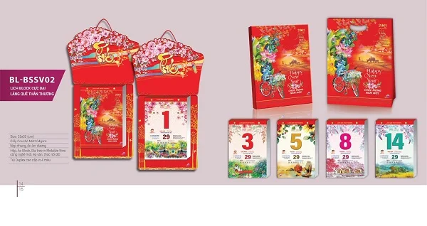 Những mẫu lịch tết chủ đề quê hương đất nước thân thương và ý nghĩa