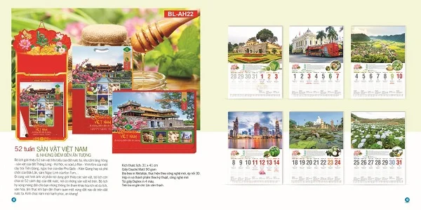 Những mẫu lịch tết chủ đề quê hương đất nước thân thương và ý nghĩa