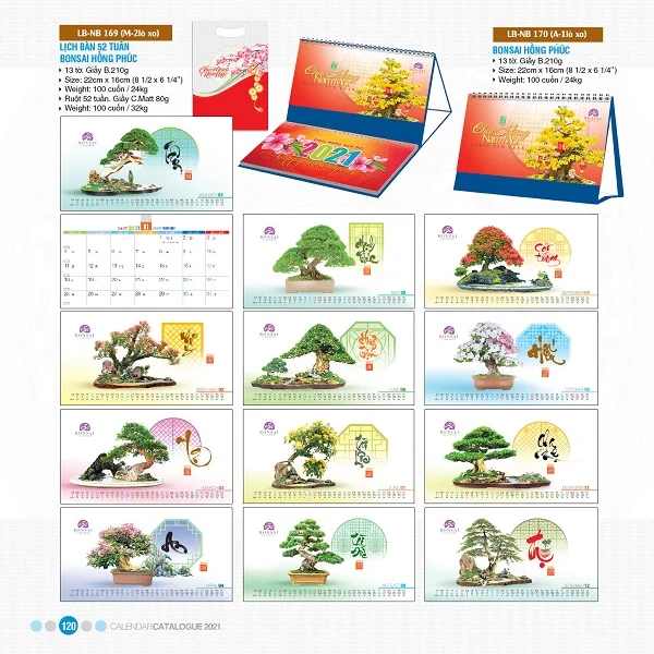 Tham khảo các mẫu lịch để bàn 2021 đẹp và mới nhất hiện nay