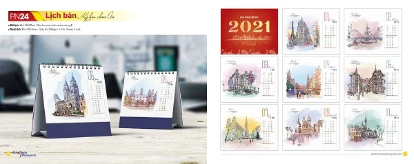 Tham khảo các mẫu lịch để bàn 2021 đẹp và mới nhất hiện nay