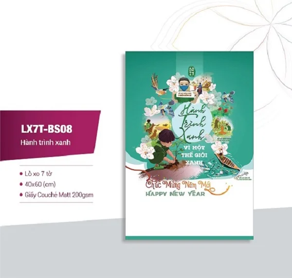 Thiết kế lịch treo tường Hành trình Xanh