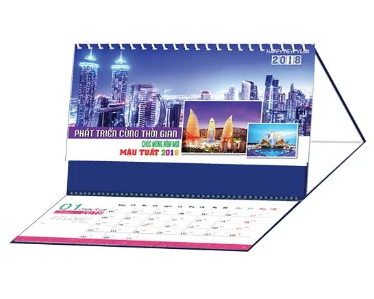 Tìm hiểu về kích thước lịch để bàn tiêu chuẩn trên thị trường in ấn hiện nay