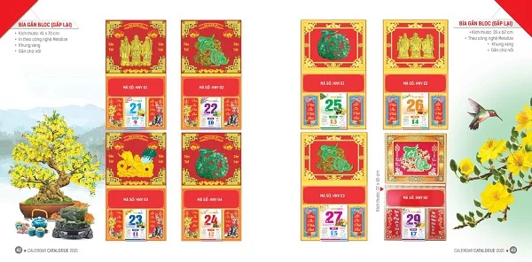 Tổng hợp các mẫu lịch bloc đại hot nhất năm 2021 hiện nay