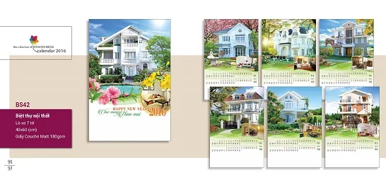 Mẫu lịch Tết chủ đề bất động sản tham khảo