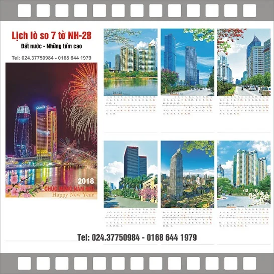 Mẫu lịch Tết bất động sản tham khảo