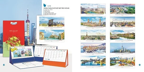 Mẫu lịch Tết bất động sản tham khảo
