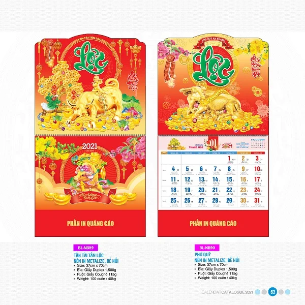 Top 50+ mẫu lịch bloc tài lộc không thể bỏ lỡ khi đặt in lịch tết 